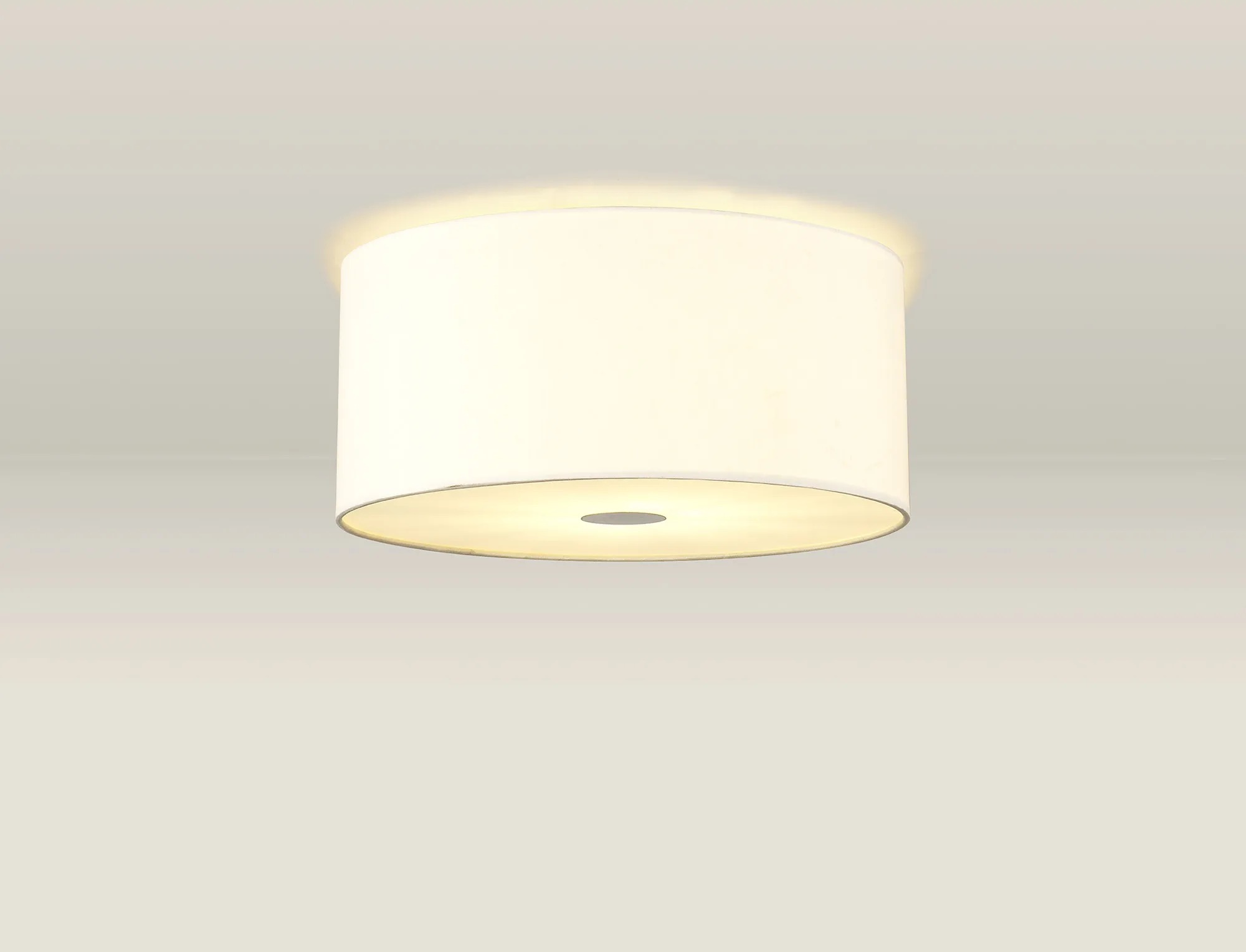 Baymont 40cm Flush 3 Light Ivory Pearl, Frosted/AB Diffuser DK1076  Deco Baymont WH IV